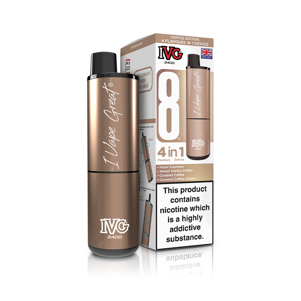 IVG 2400 4 In 1 Starter Kit Coffee Edition