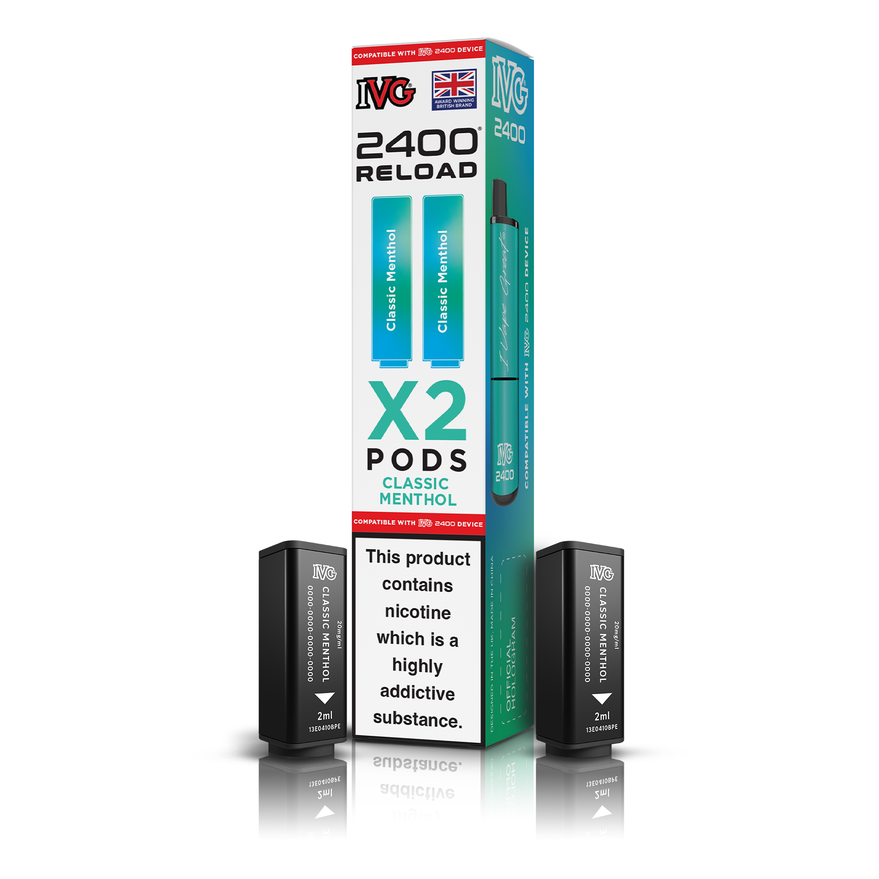 IVG 2400 X2 Classic Menthol Reload Pods