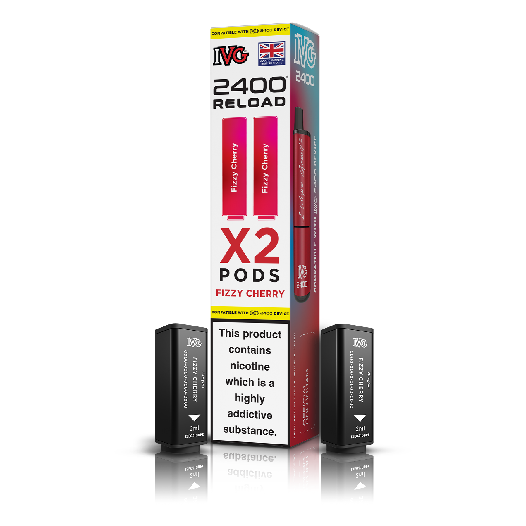 IVG 2400 X2 Fizzy Cherry Reload Pods