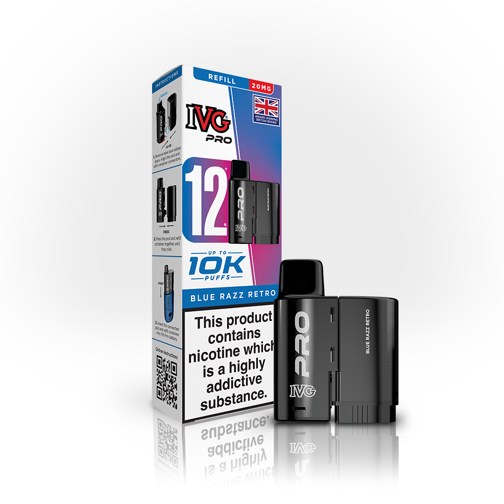 IVG PRO 12 Blue Razz Retro Refill Pod
