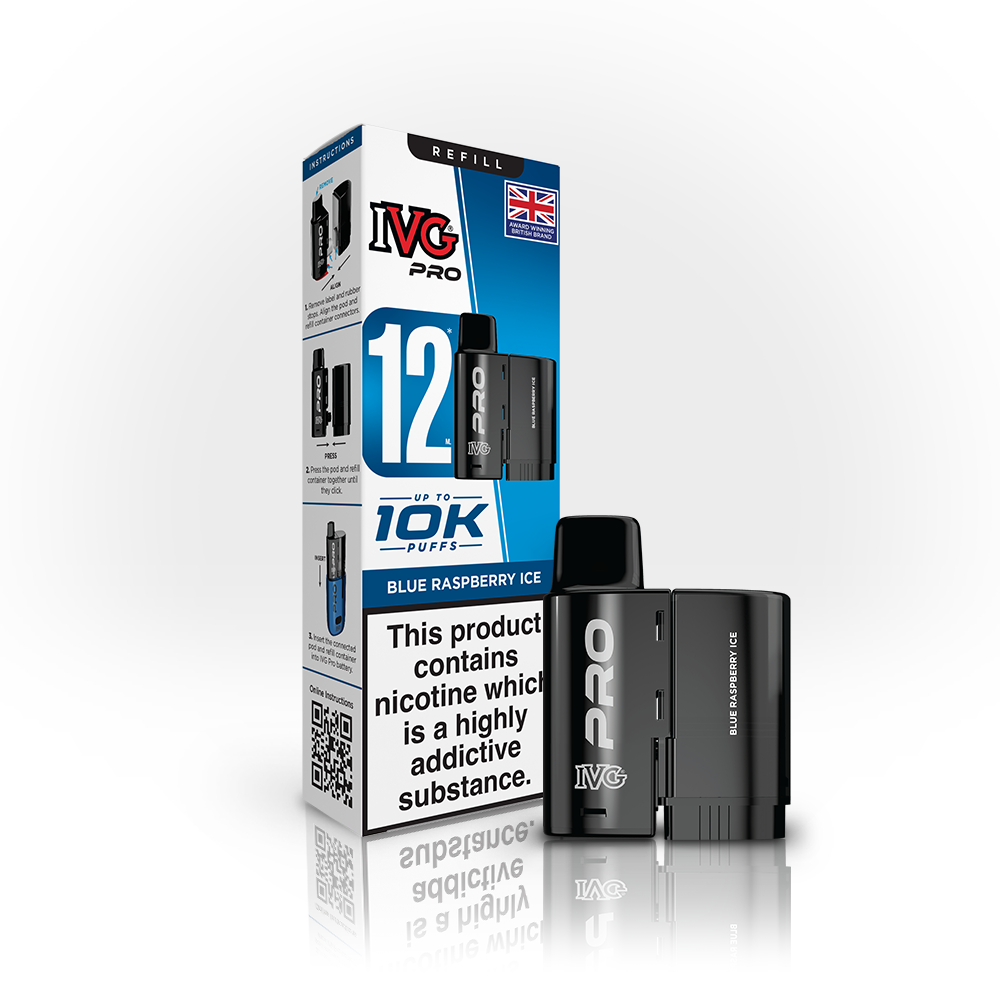 IVG PRO 12 Blue Raspberry Ice Refill Pod