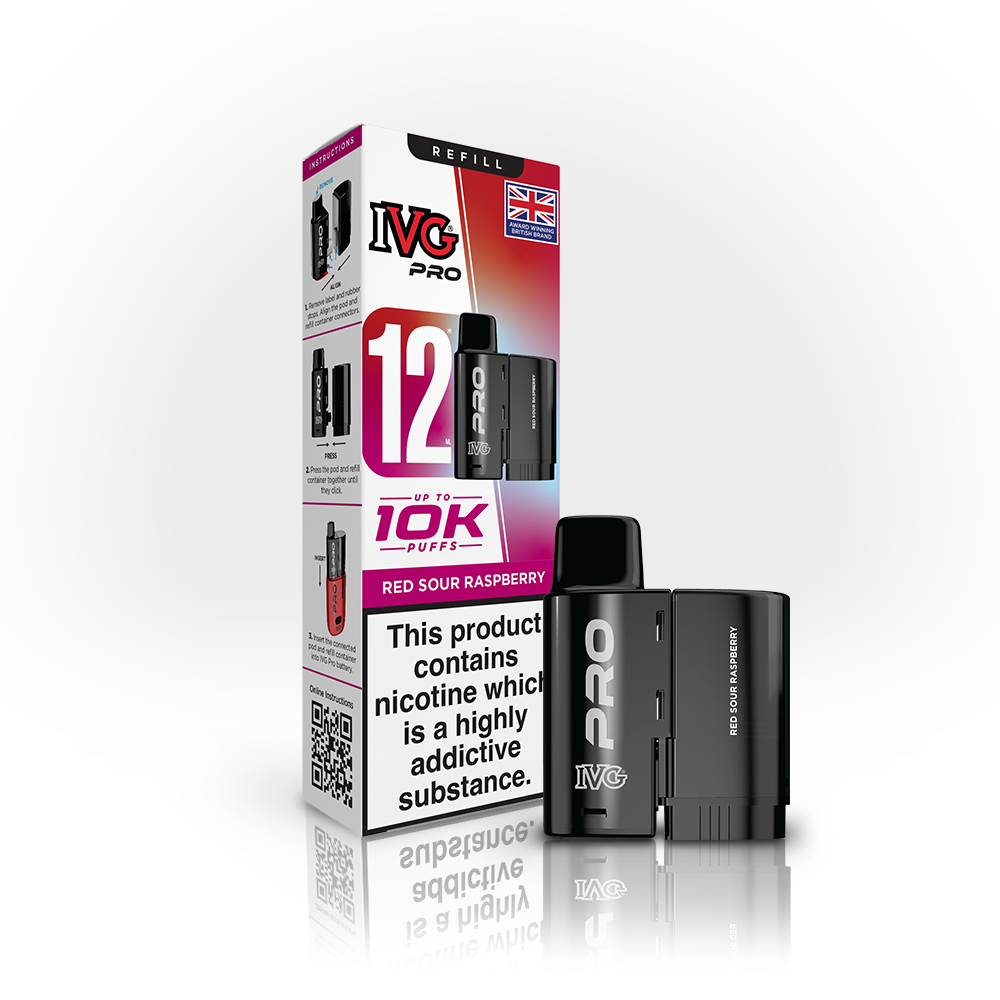 IVG PRO 12 Red Sour Raspberry Refill Pod