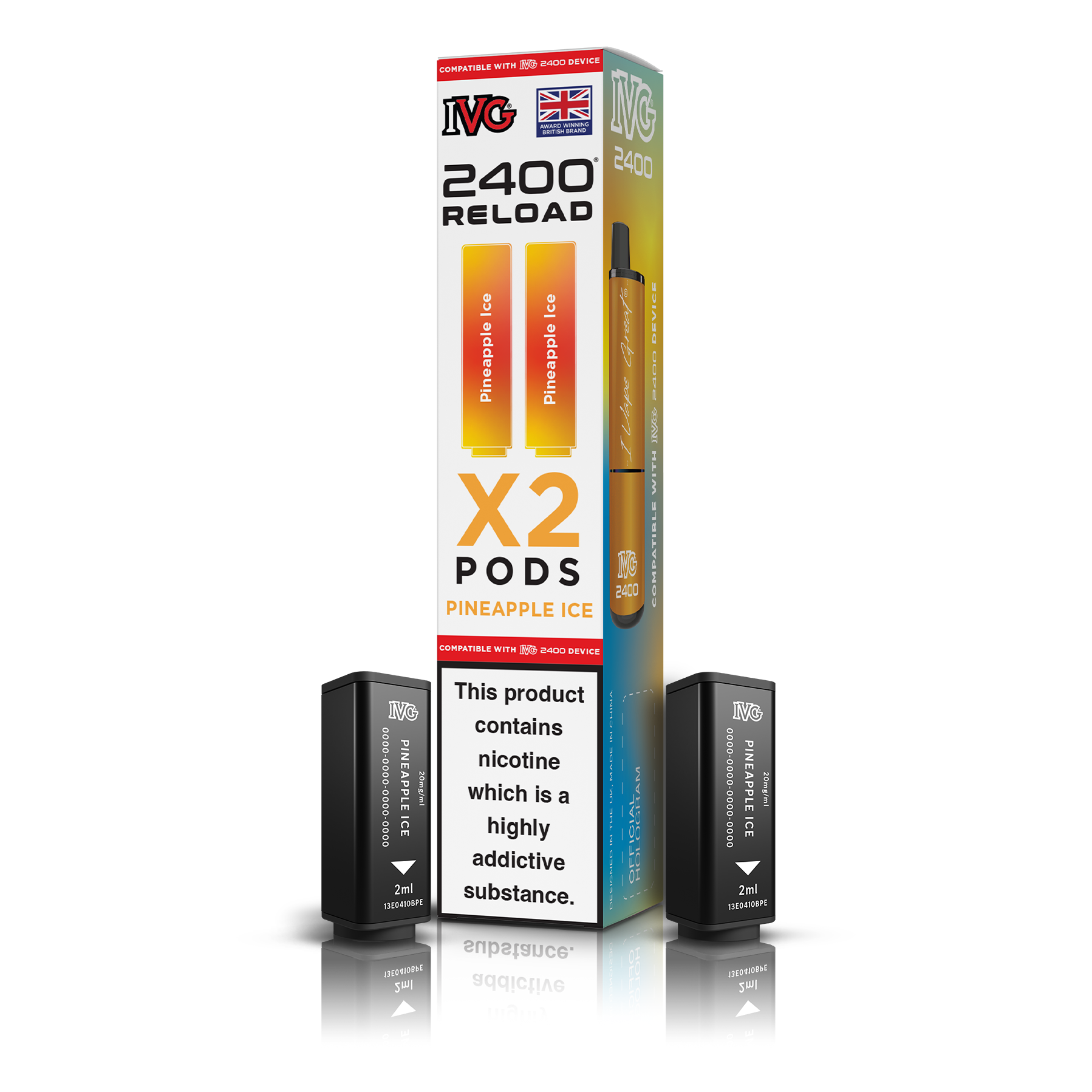 IVG 2400 X2 Pineapple Ice Reload Pods