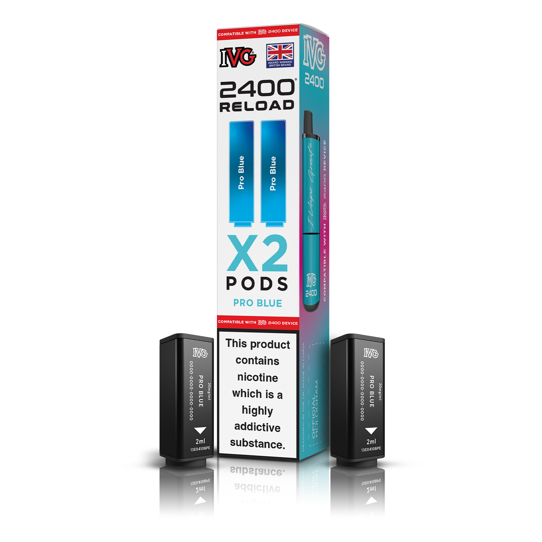 IVG 2400 X2 Pro Blue Reload Pods