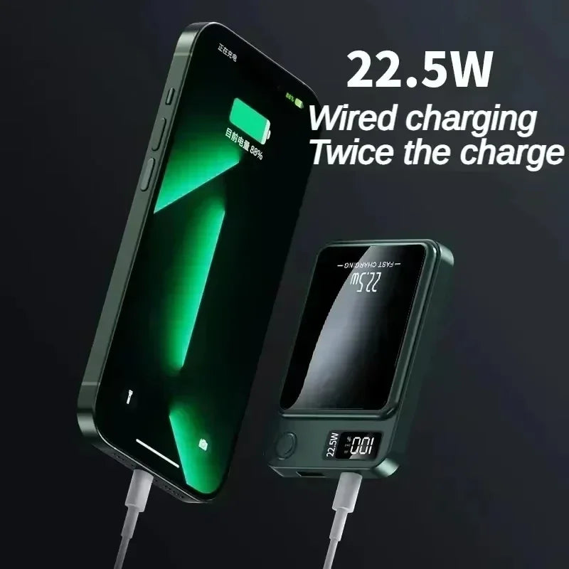 Xiaomi 100000mAh Power Bank Magnetic Wireless 22.5W Ultra Capacity Super Fast Charging Power Bank For Iphone16 Samsung Xiaomi