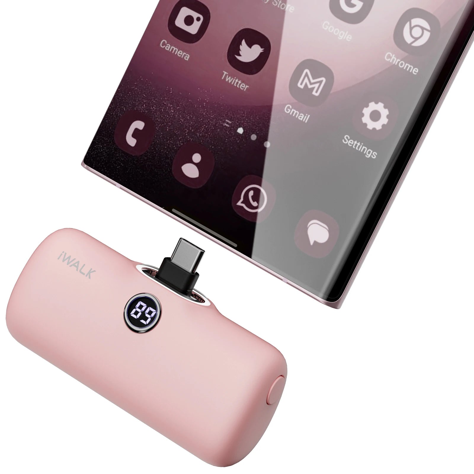 iWALK TYPE-C 4800mAh Capsule Powerbank for IPhone 15 16 Samsung S24/23 Android Power Banks, Fast Charge Portable External Batter