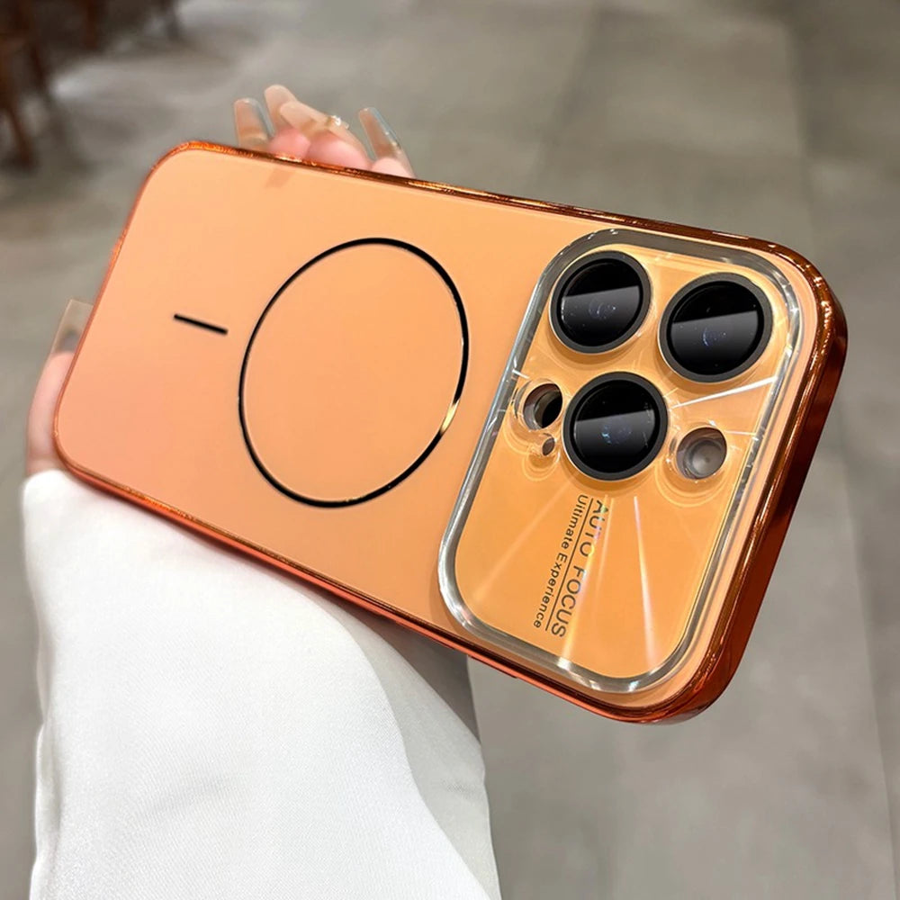 Luxury Laser Slim Matte Magsafe Magnetic Wireless Charging Case For iPhone 17 Air 12 13 14 15 16 17 Pro Max Hard Back Cover