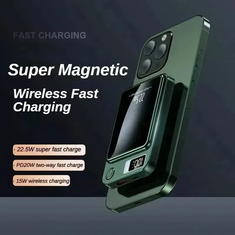 Xiaomi 100000mAh Power Bank Magnetic Wireless 22.5W Ultra Capacity Super Fast Charging Power Bank For Iphone16 Samsung Xiaomi