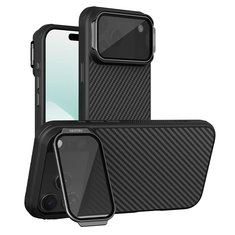 Nillkin For iPhone 17 Pro Max case Magnetic CarboProp Adapt Lens High quality Camera Back Cover Protection For iPhone 17 Pro