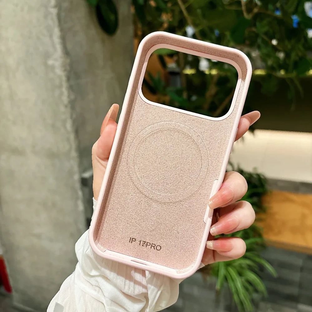Candy Solid Color for Magsafe Case for iPhone 17 pro max Soft Liquid Silicone Slim Shockproof Cover