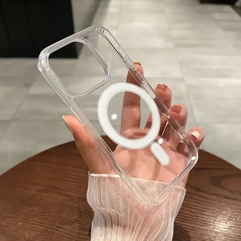 New Clear MagSafe Case for iPhone 17 17 Air 17Pro 17 Pro Max Shockproof Wireless Charging Cover with Magnetic Feature